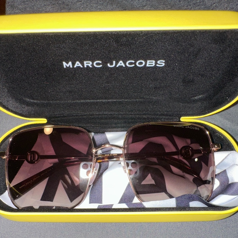 Marc Jacobs Tortoise Sunglasses with Yellow Case